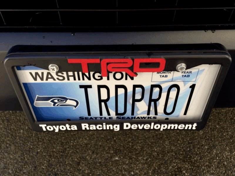 toyota tundra front license plate frame #2
