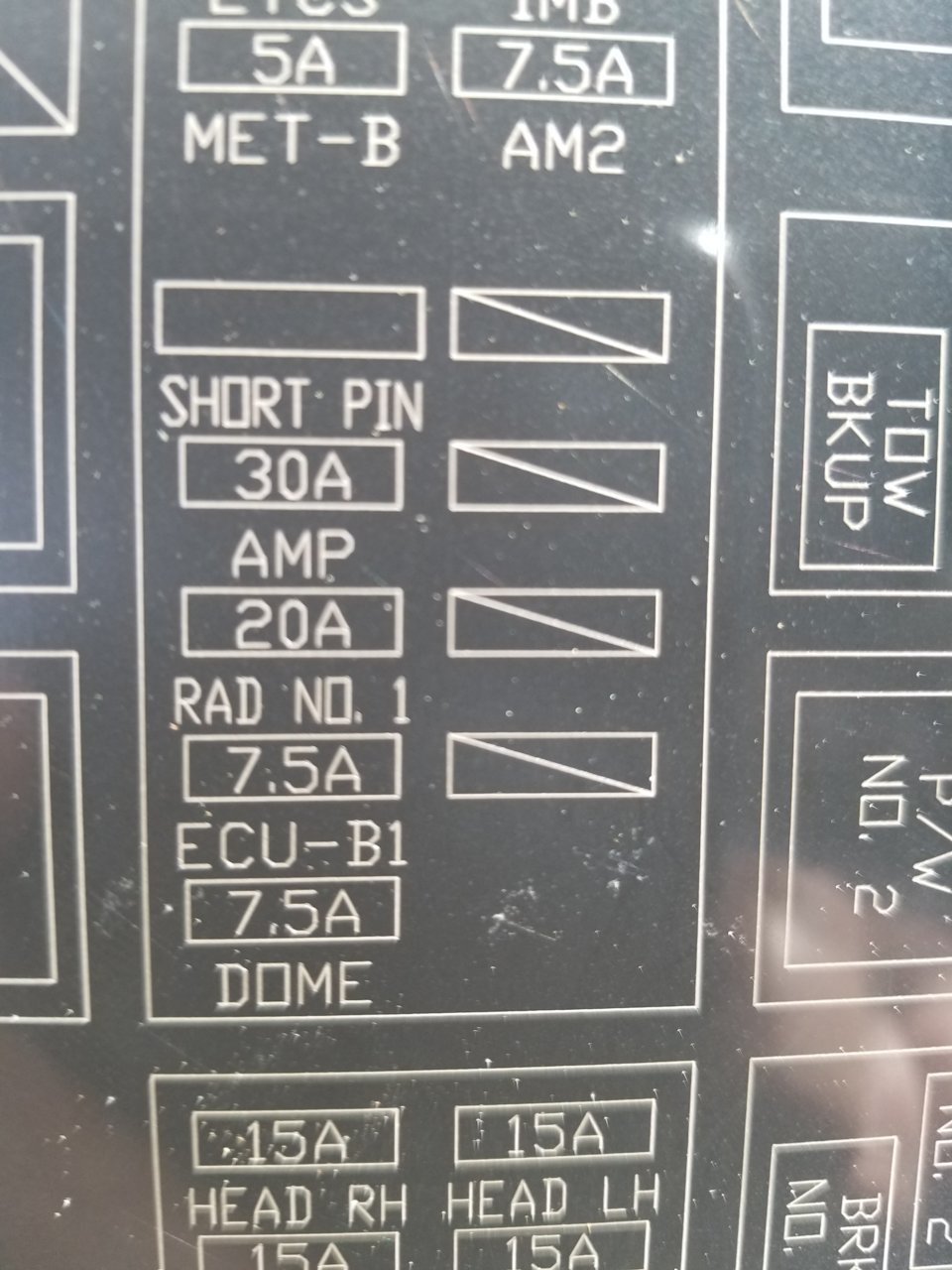 Fuse Map Close Up (fuse map close up.jpg) | Toyota Tundra Forum