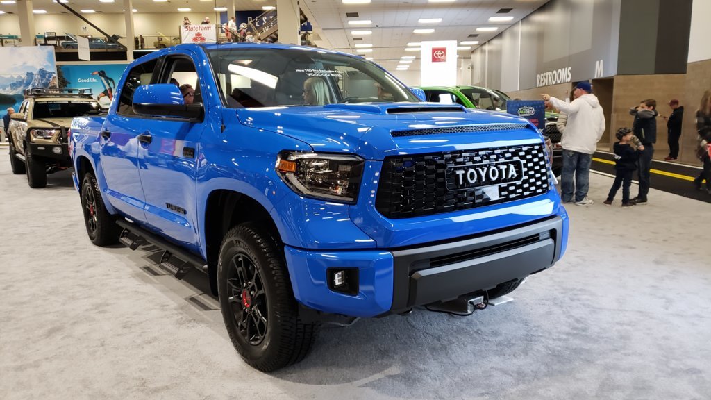 Saw a 2018 TRD Pro in Voodoo blue at the Seattle Int. Auto Show today